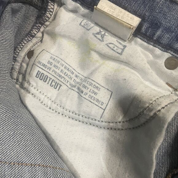 7 For All Mankind Jeans Women's Size 28 Medium Wash Distressed Bootcut 7FAMK - Picture 11 of 13